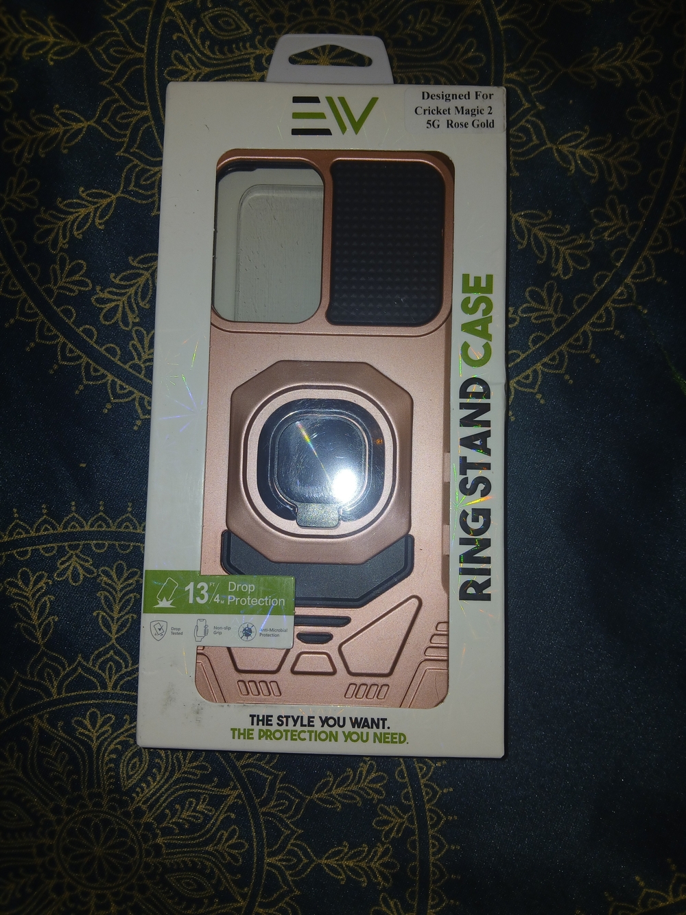 Ring Stand Phone Case for Cricket Magic 2 - Rose Gold